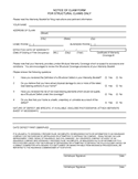 Notice of Claim Form