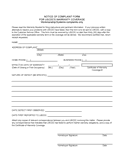 Notice of Complaint Form